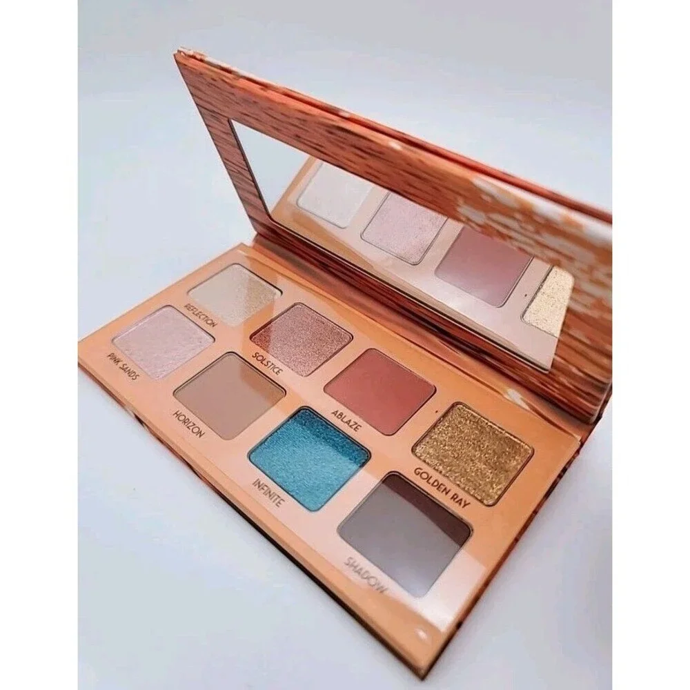 BEAUTY FOR REAL Golden Hour Mango Butter Eyeshadow Palette 8 Shades Full SZ 5.6g